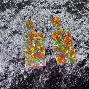 Holographic Star Earrings